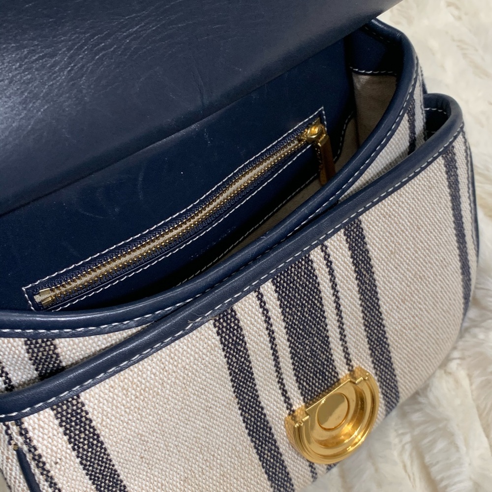 Tory Burch James Awning stripe saddle bag - Picture 11 of 16